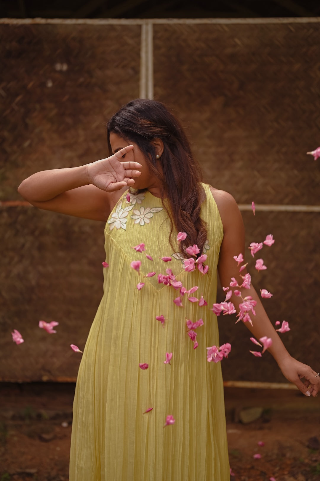 Yellow Co-rd Set with Zari and Thread - Zuleiha