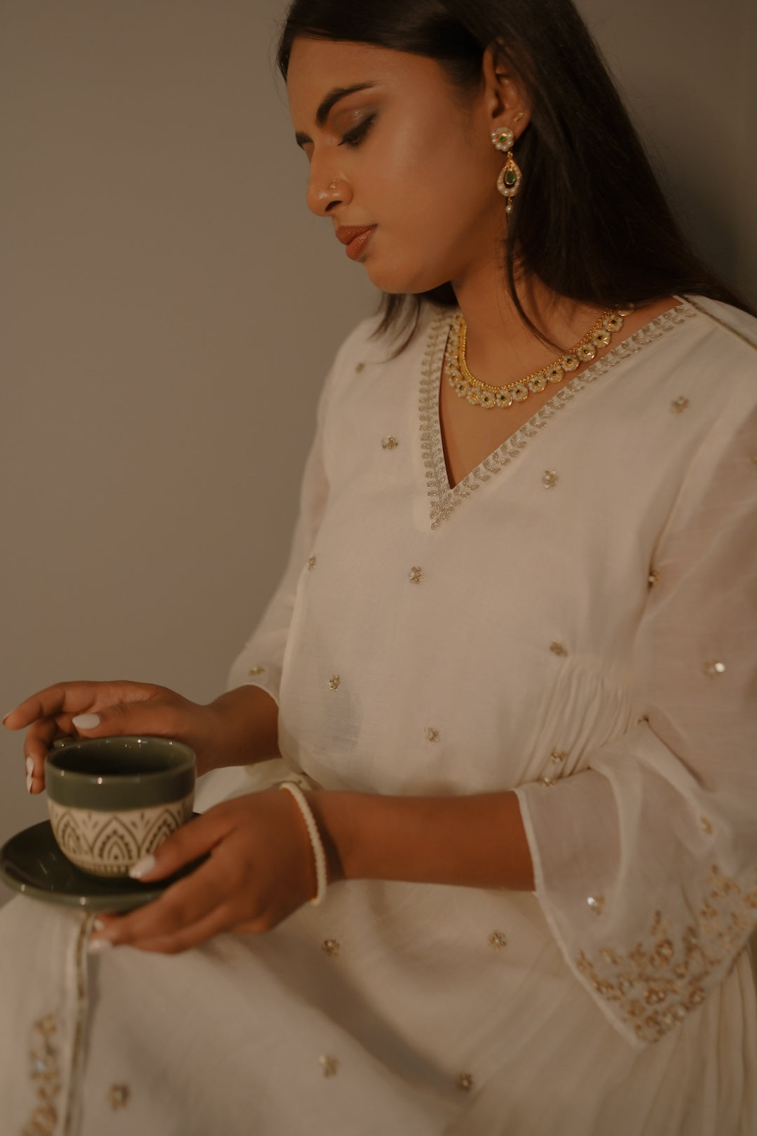 Ivory Kurta Set - Zuleiha