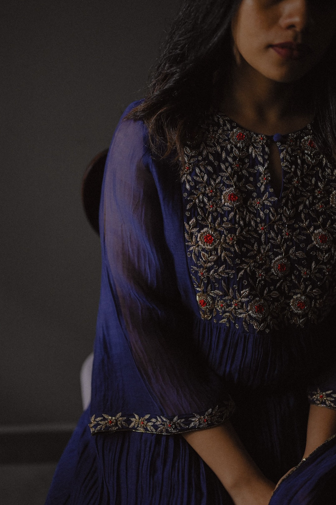 Royal Blue Kurta Set - Zuleiha