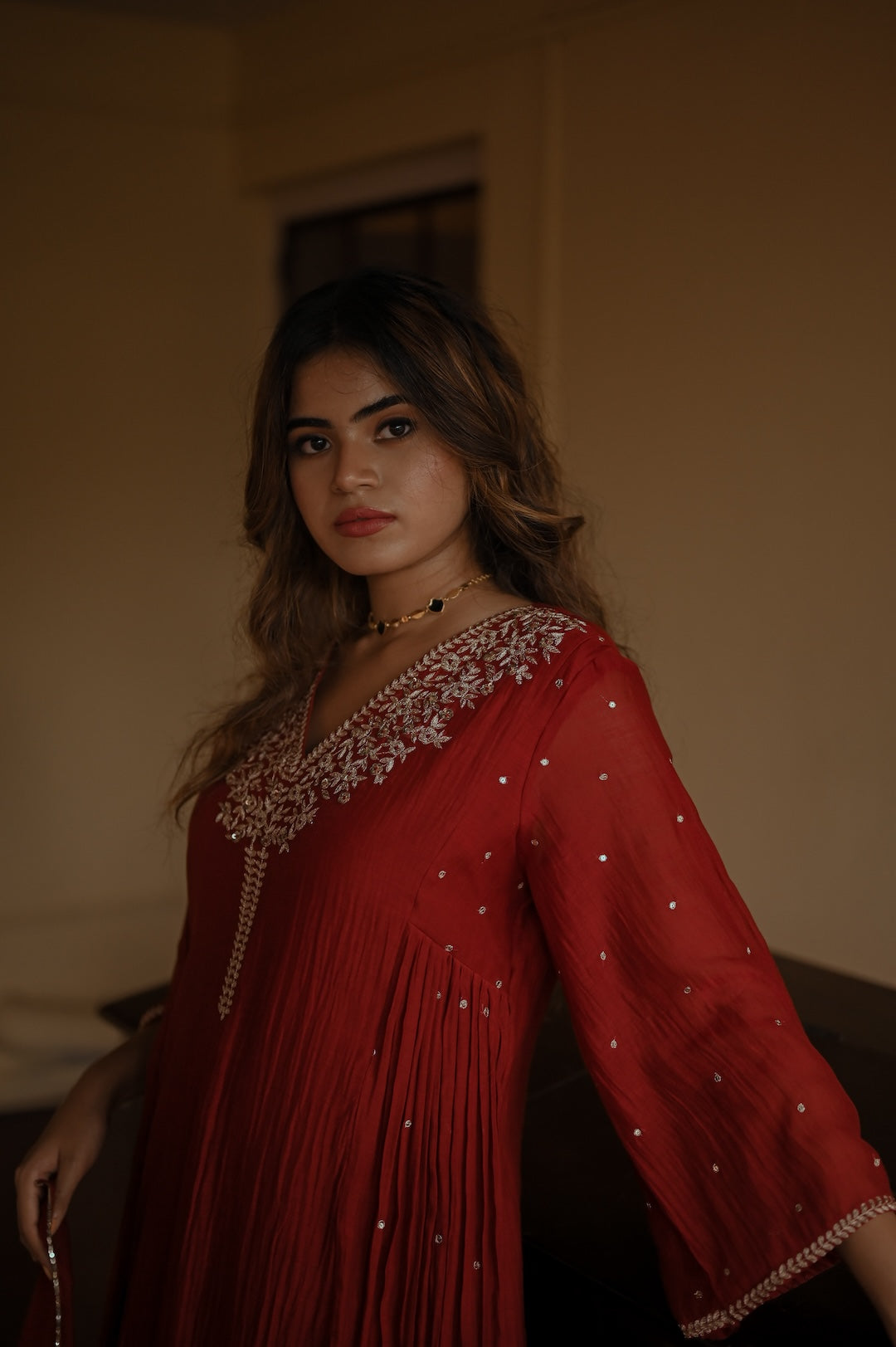 Ruby Red Kurta Set - Zuleiha