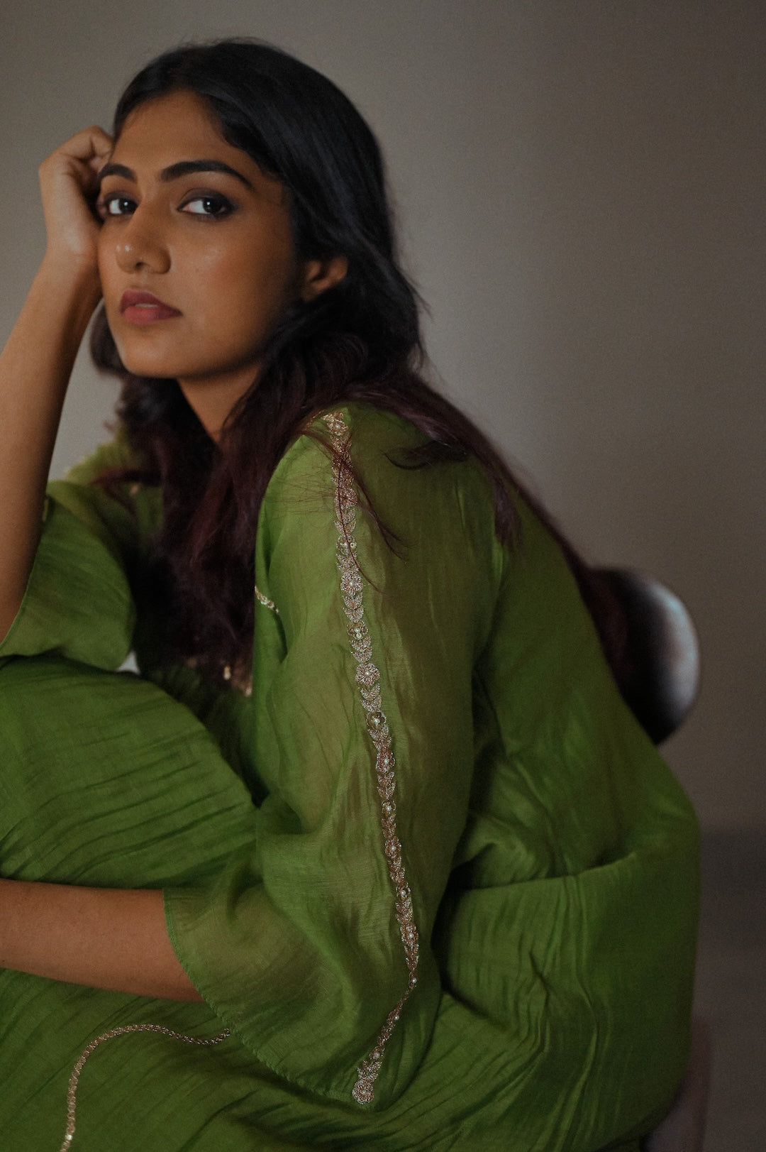 Mehendi Green Kurta Set - Zuleiha