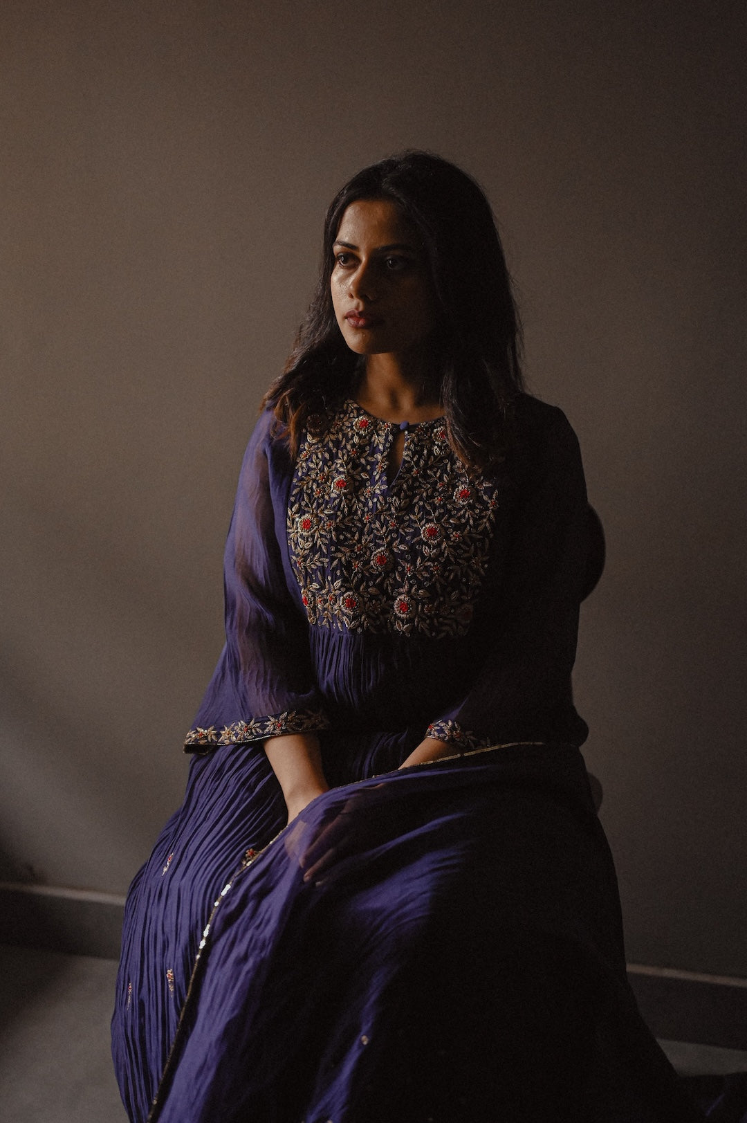 Royal Blue Kurta Set - Zuleiha