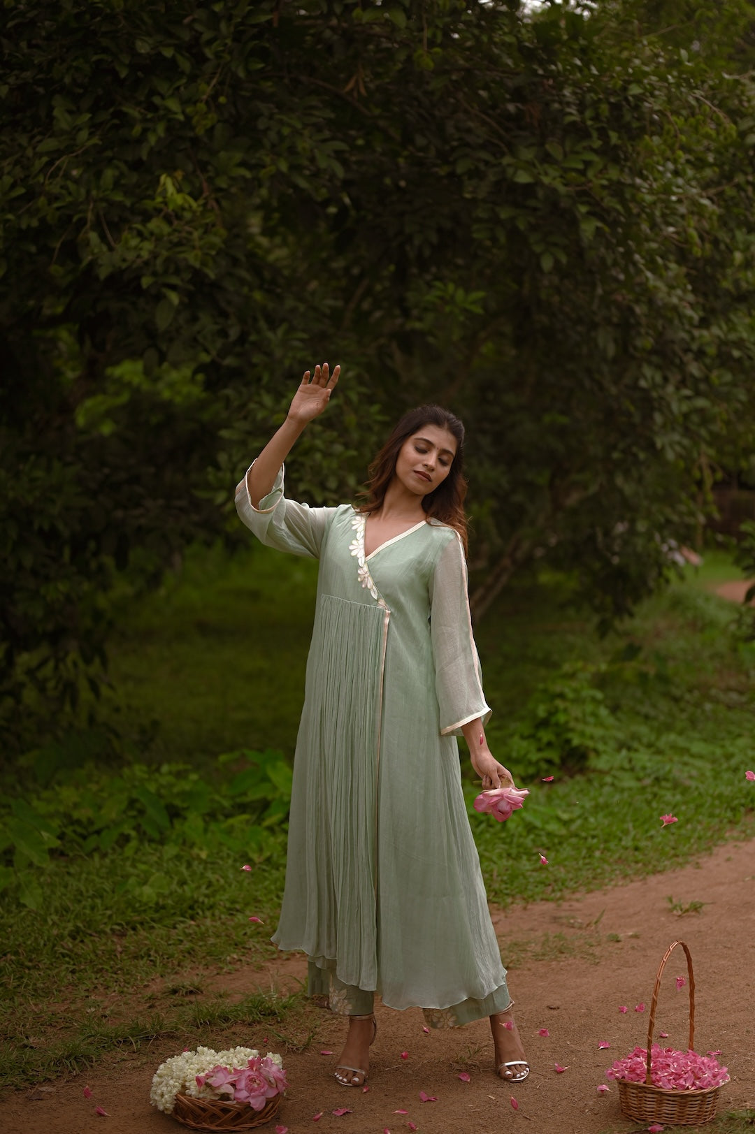 Blue C-ord Set with Zari And - Zuleiha