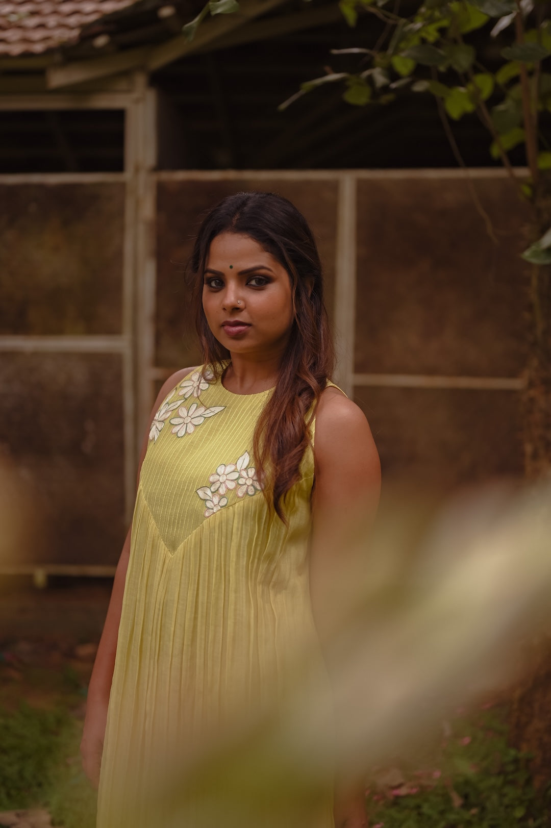 Yellow Co-rd Set with Zari and Thread - Zuleiha