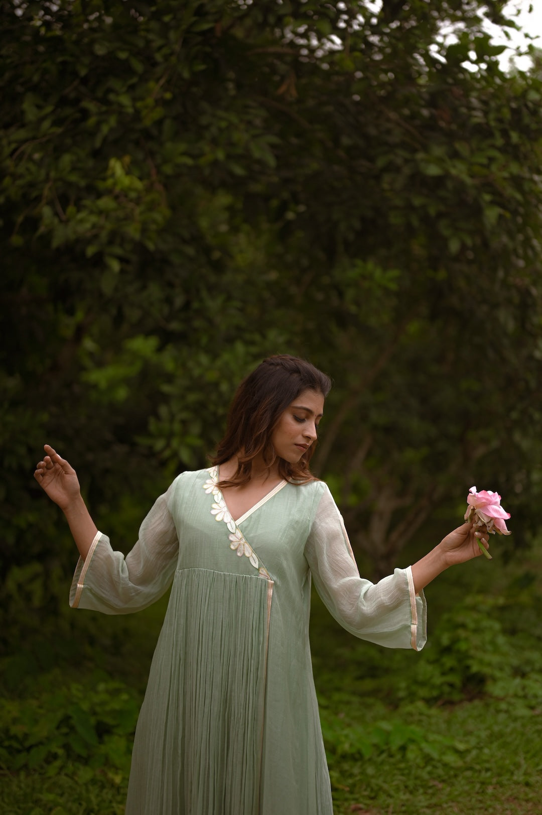 Blue C-ord Set with Zari And - Zuleiha