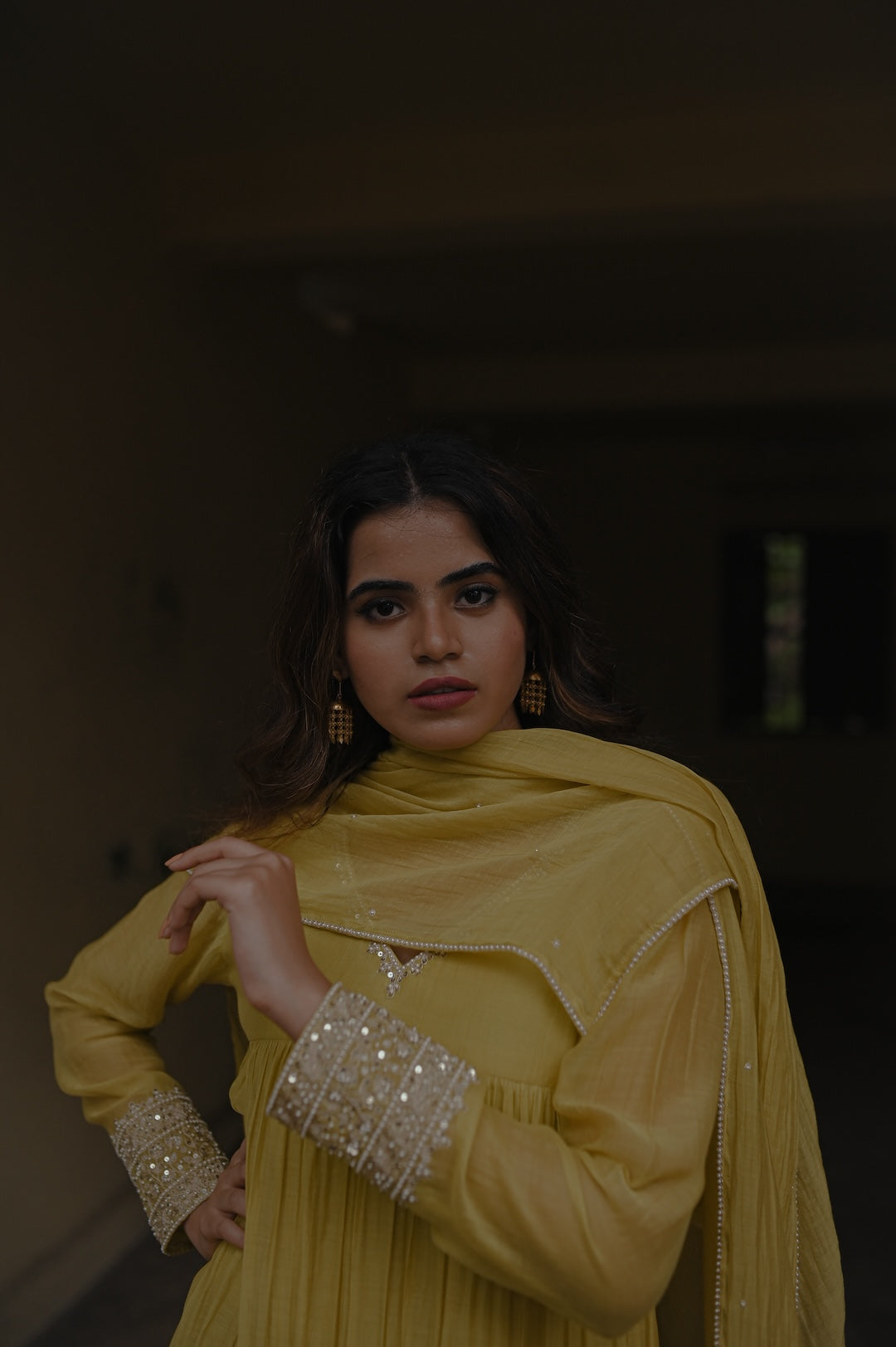 Sunflower Yellow Gathered Kurta Set - Zuleiha