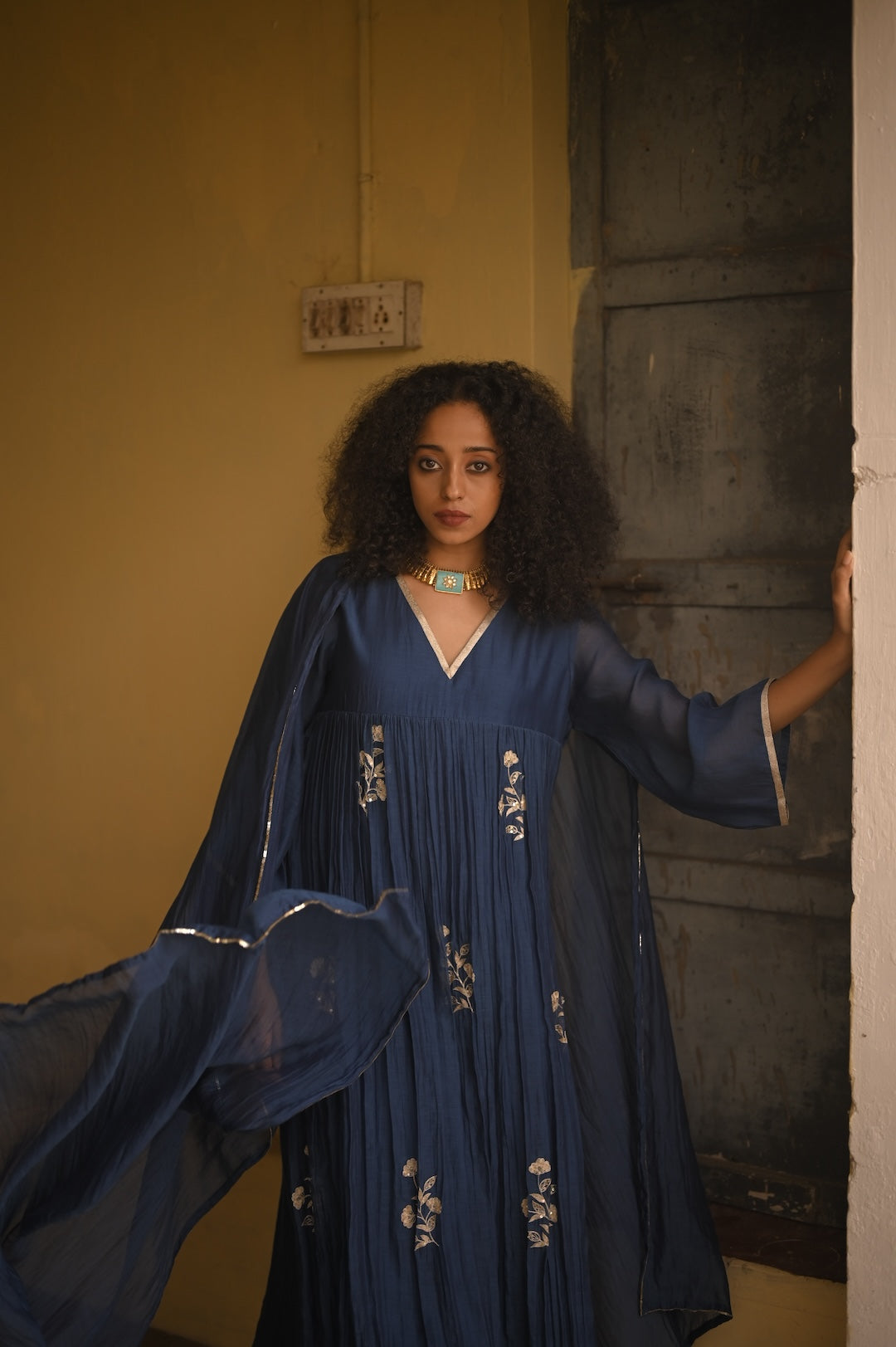 Ink Blue Kurt Set - Zuleiha