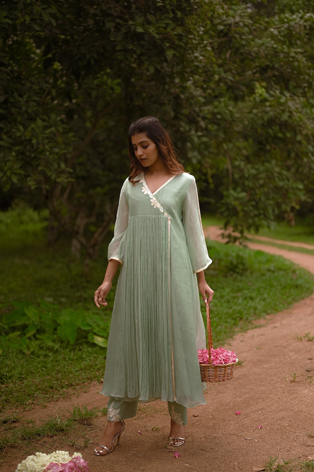 Blue C-ord Set with Zari And - Zuleiha