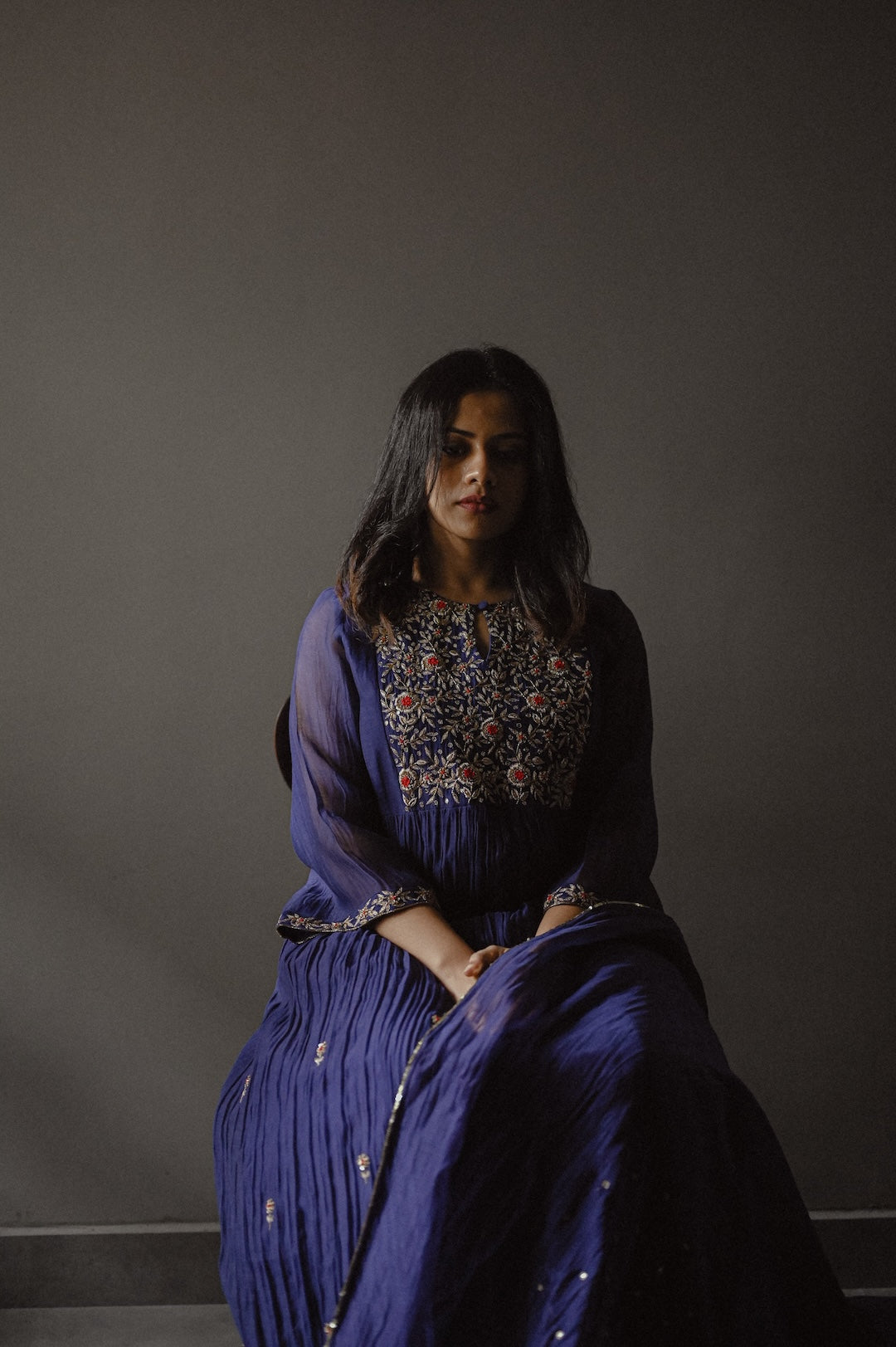 Royal Blue Kurta Set - Zuleiha