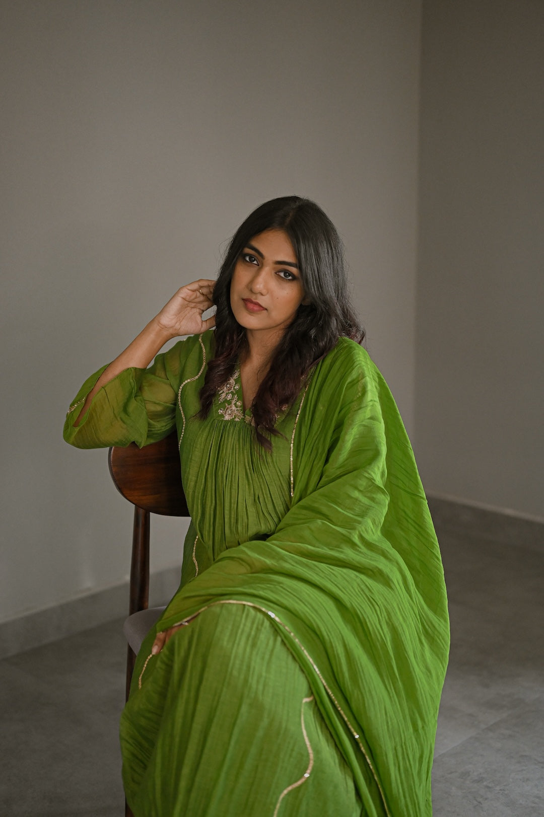 Mehendi Green Kurta Set - Zuleiha