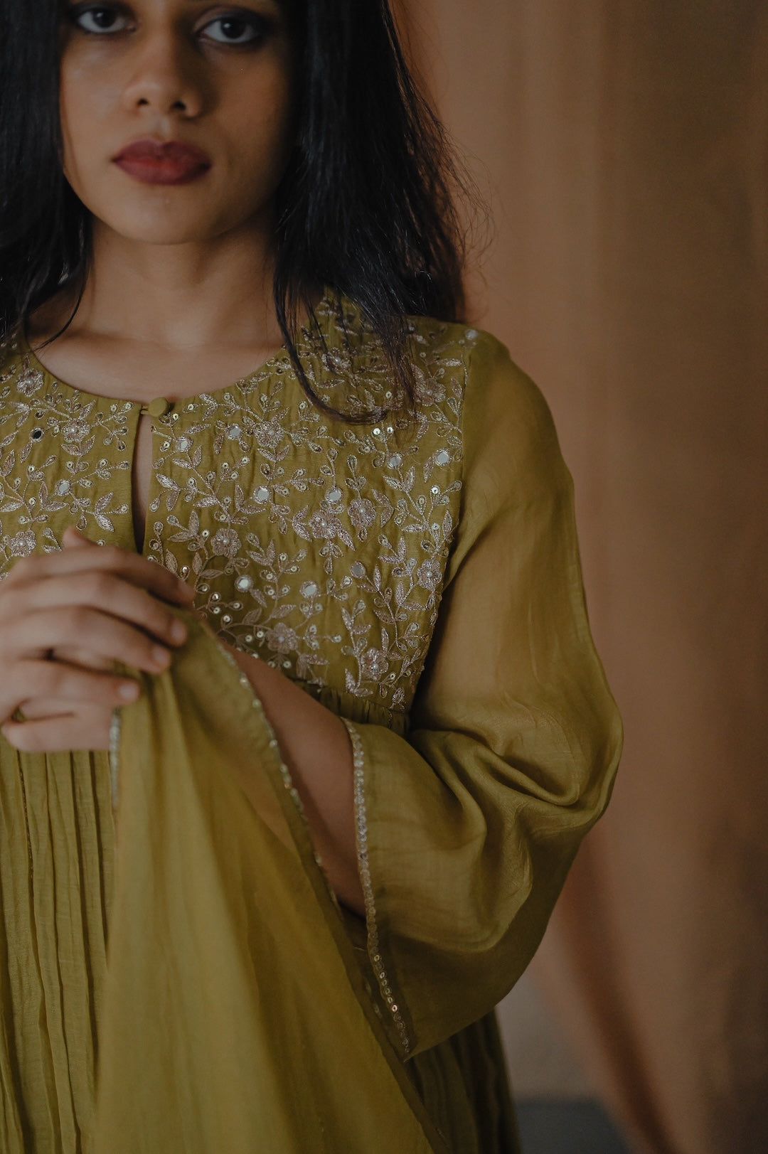 Mustard Green Kurta Set - Zuleiha