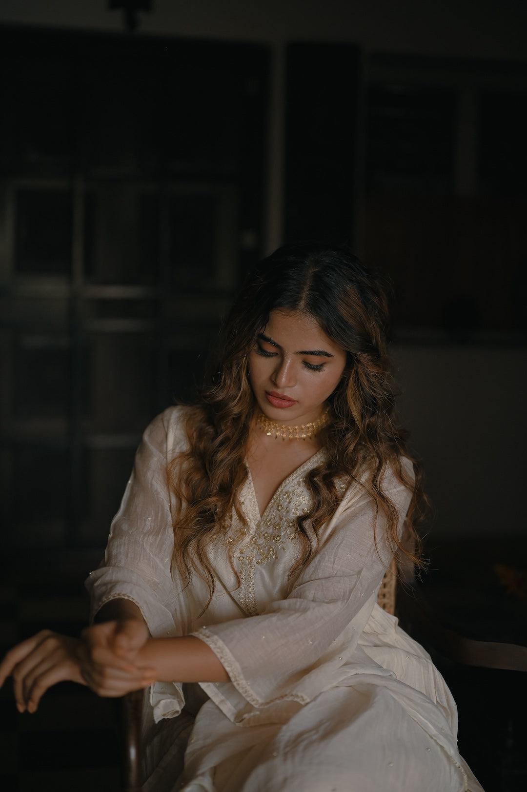 Ivory Zari Handworked Kurta Set - Zuleiha