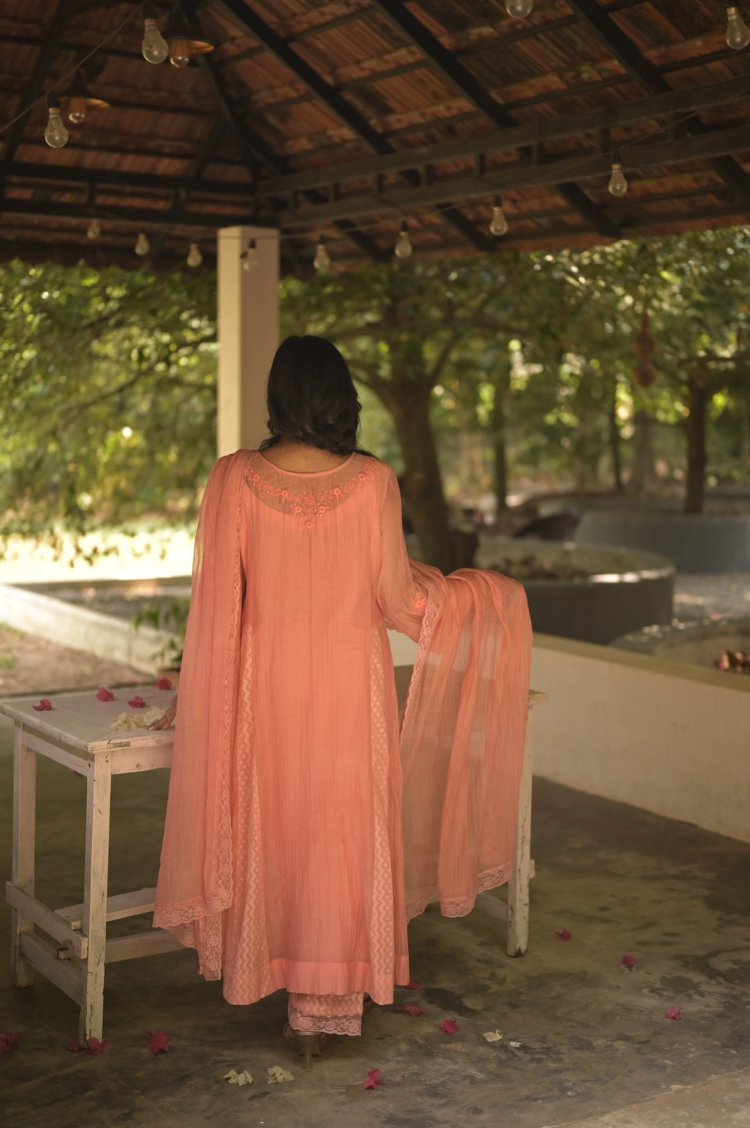 Blush Peach Kurta Set - Zuleiha