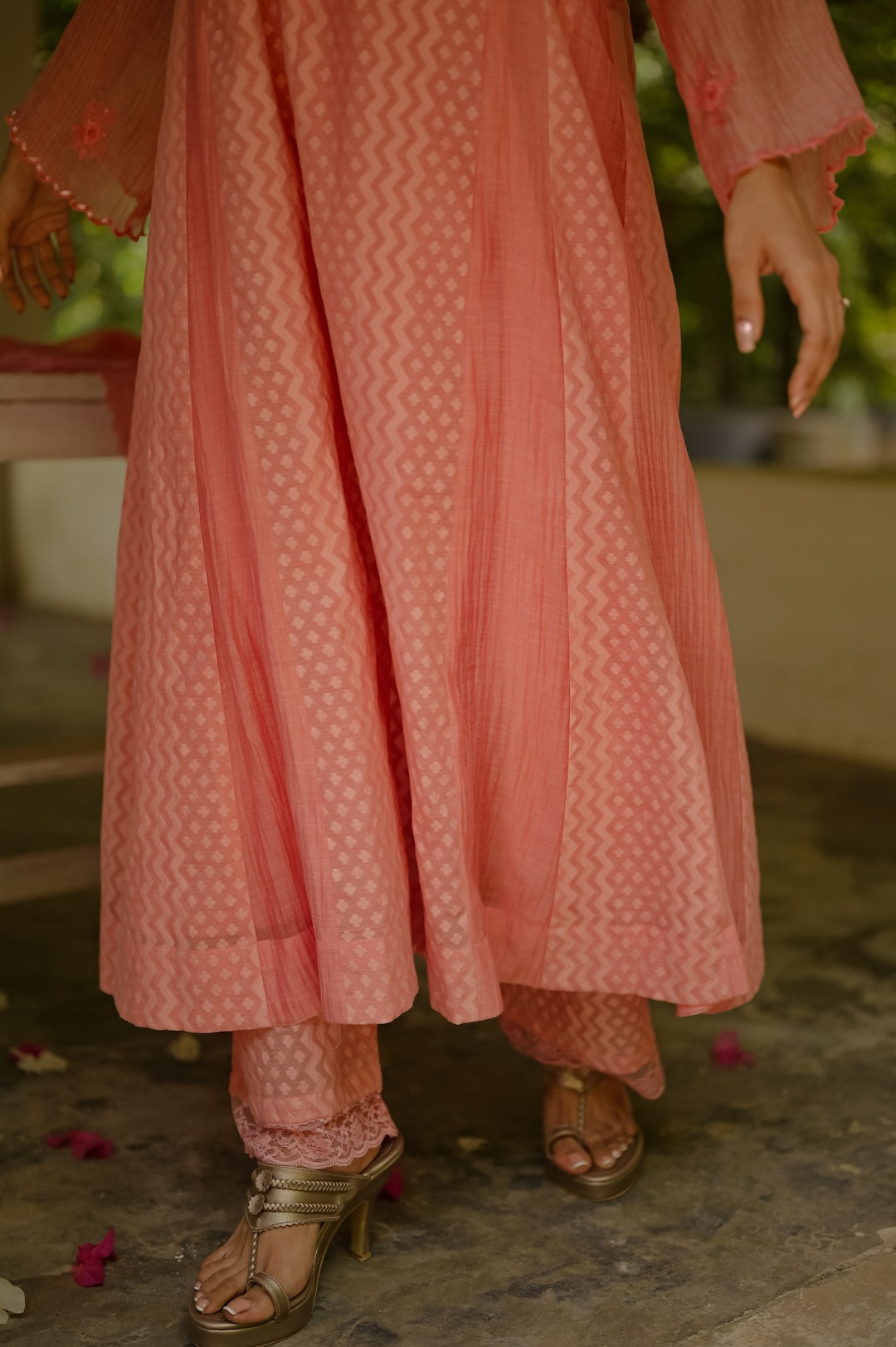 Blush Peach Kurta Set - Zuleiha