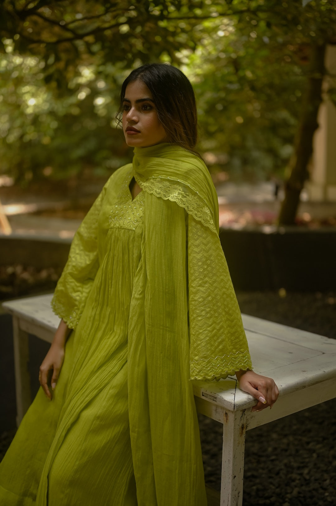 Lime Green Kurta Set - Zuleiha