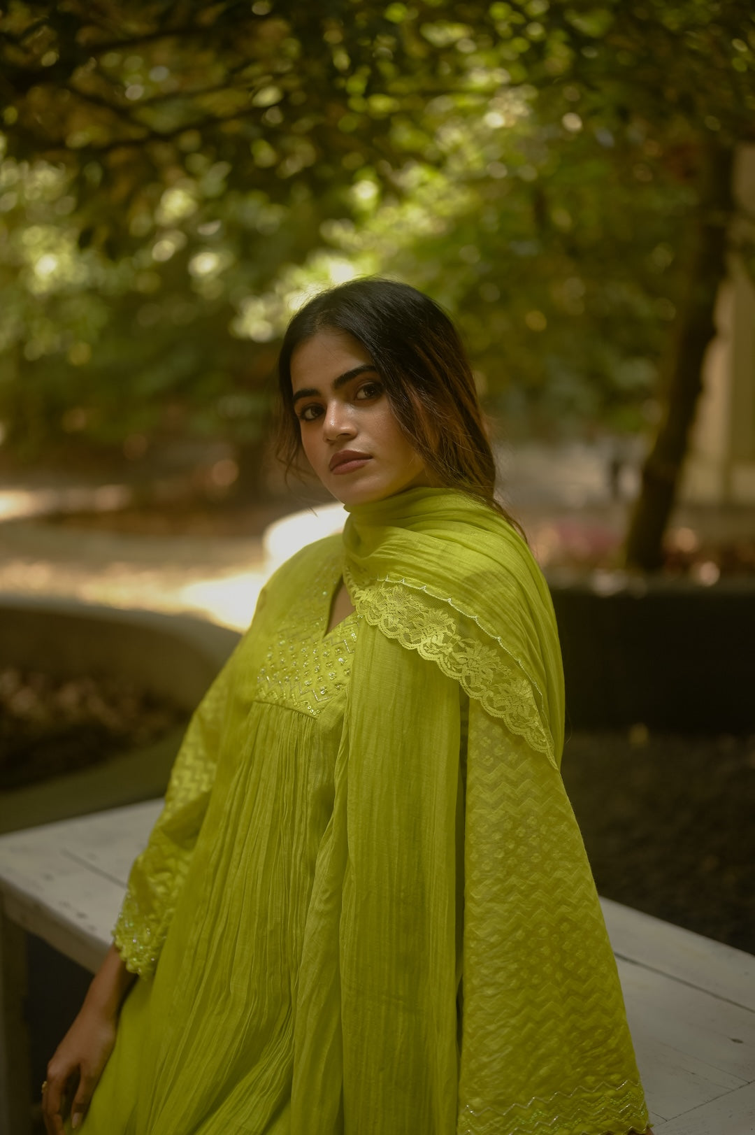 Lime Green Kurta Set - Zuleiha