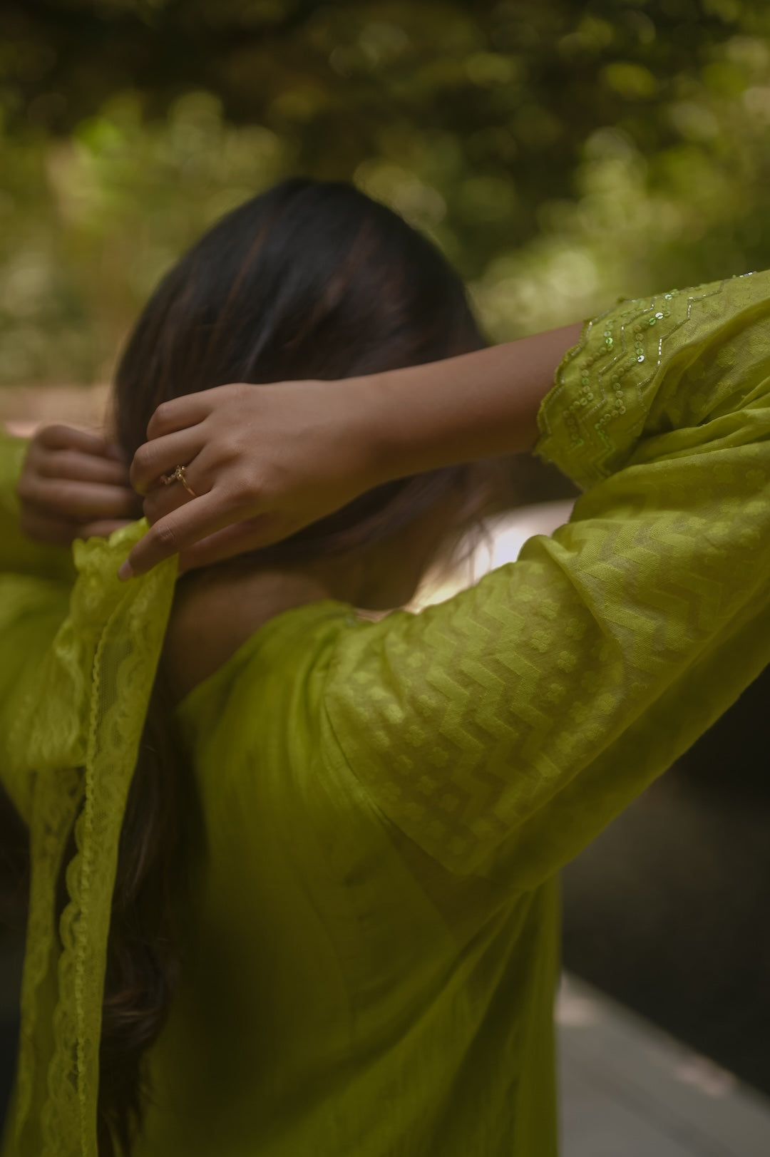 Lime Green Kurta Set - Zuleiha