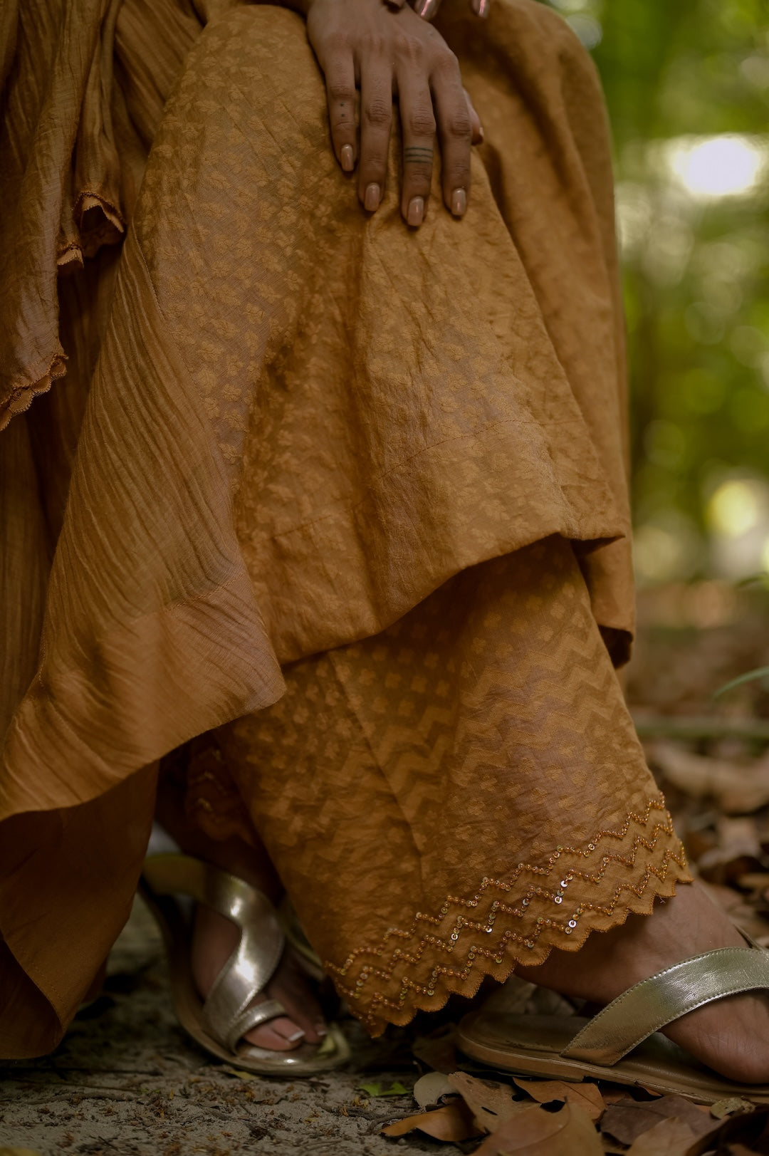Brown Ochre Kurta Set - Zuleiha