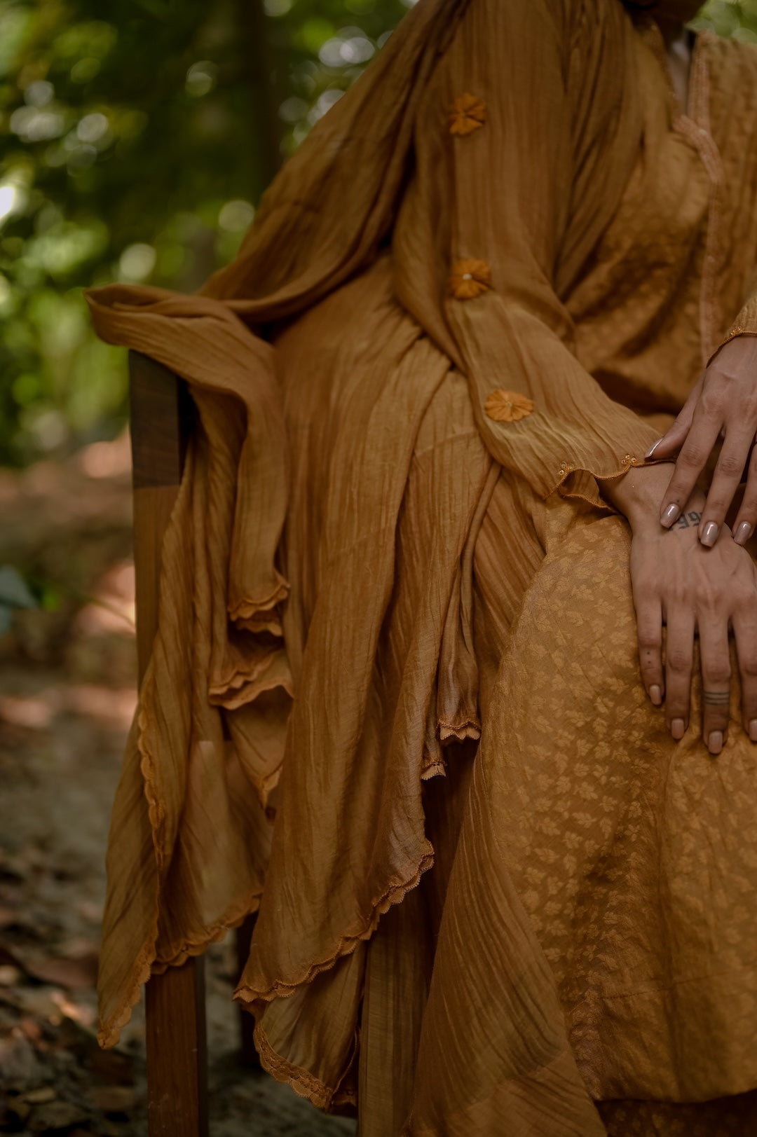 Brown Ochre Kurta Set - Zuleiha
