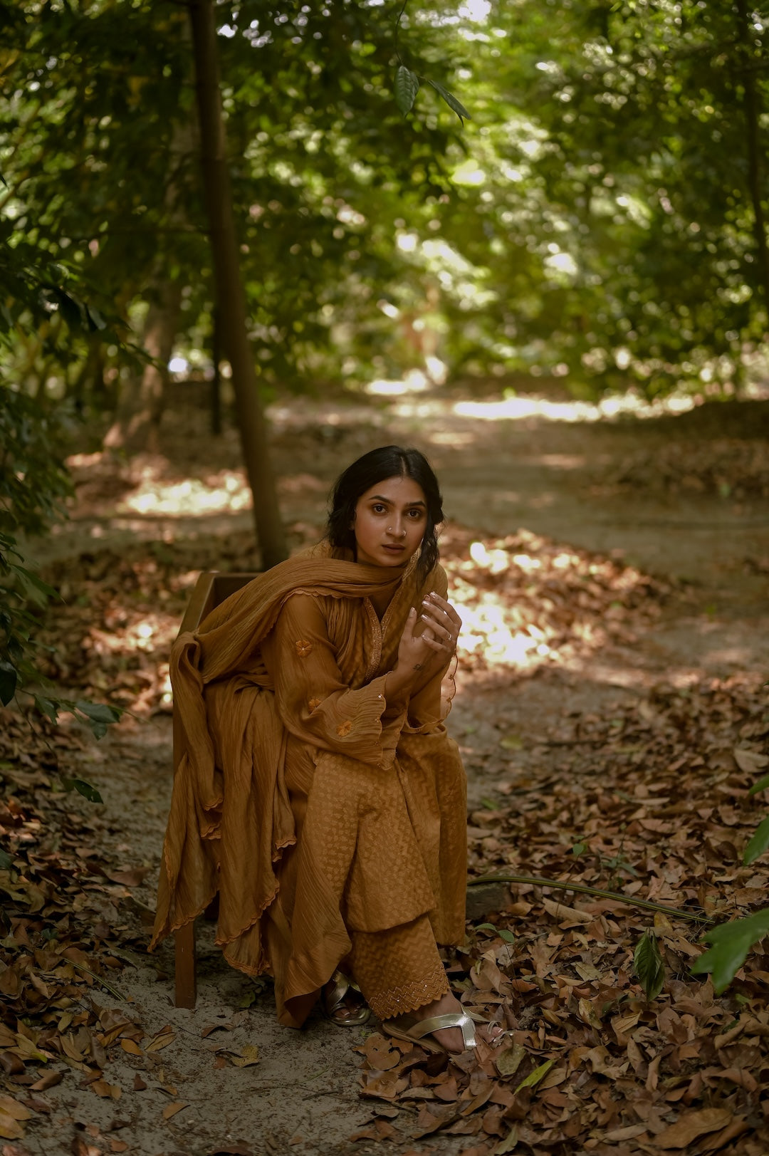Brown Ochre Kurta Set - Zuleiha