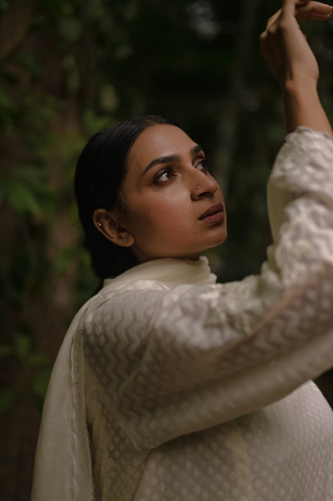 Ivory Self Chanderi Kurta Set - Zuleiha