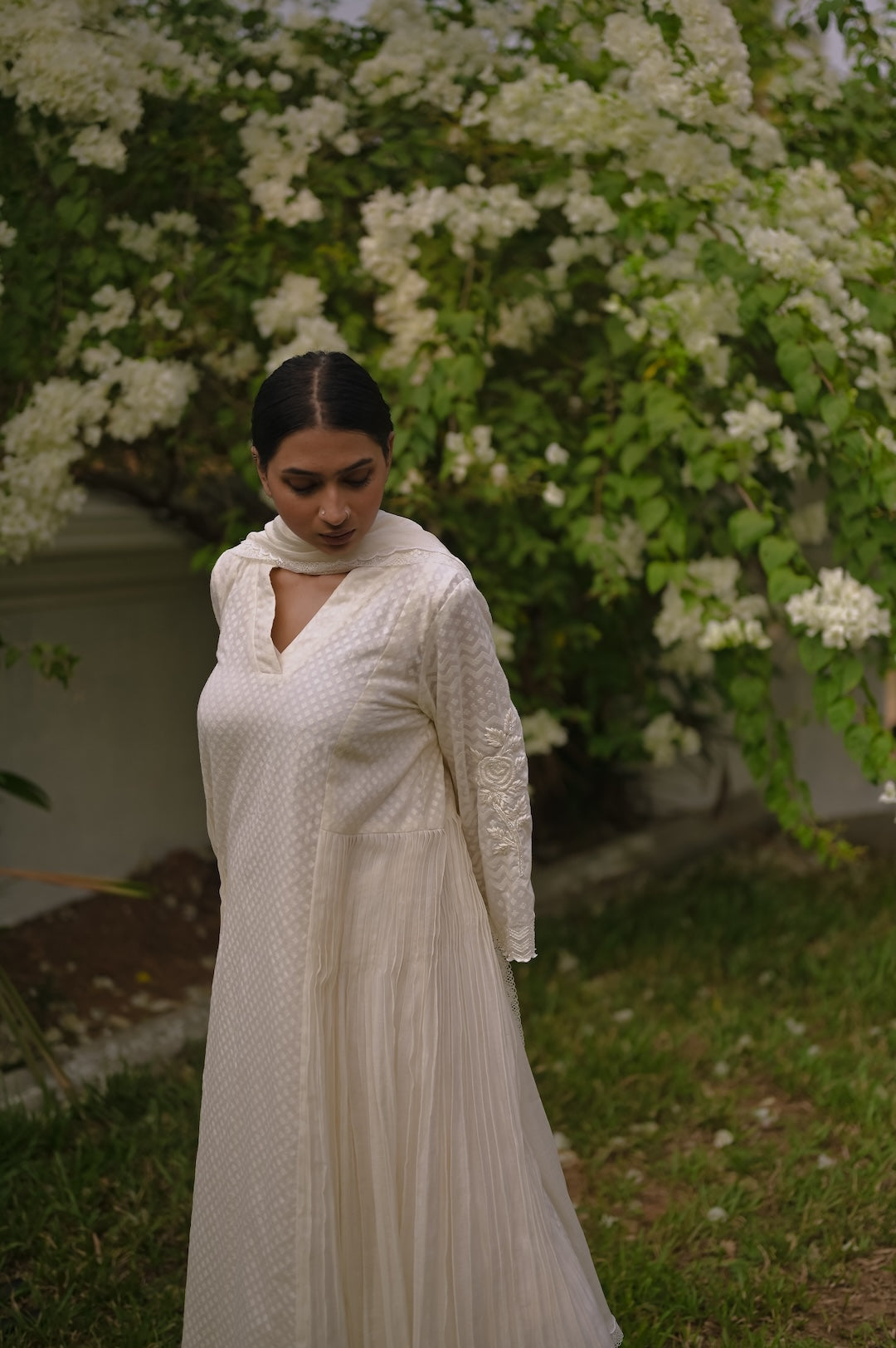 Ivory Self Chanderi Kurta Set - Zuleiha