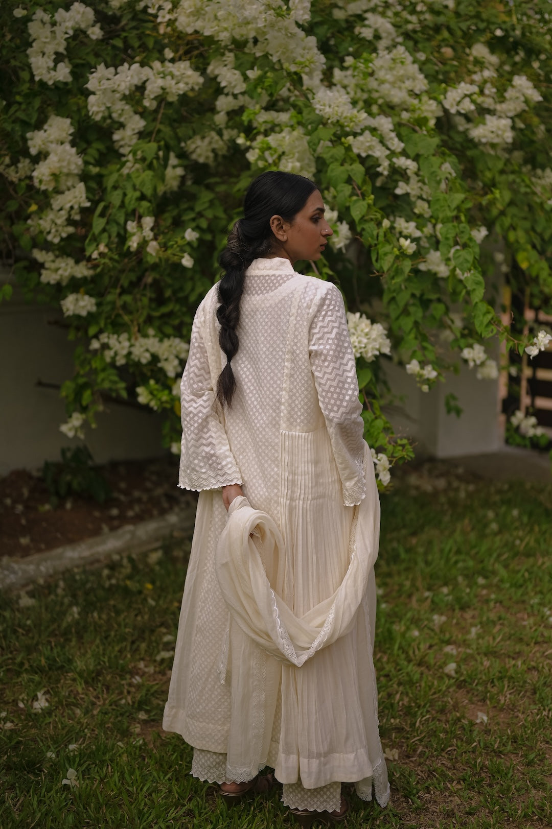 Ivory Self Chanderi Kurta Set - Zuleiha