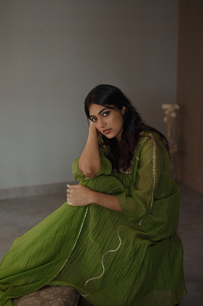Mehendi Green Kurta Set - Zuleiha