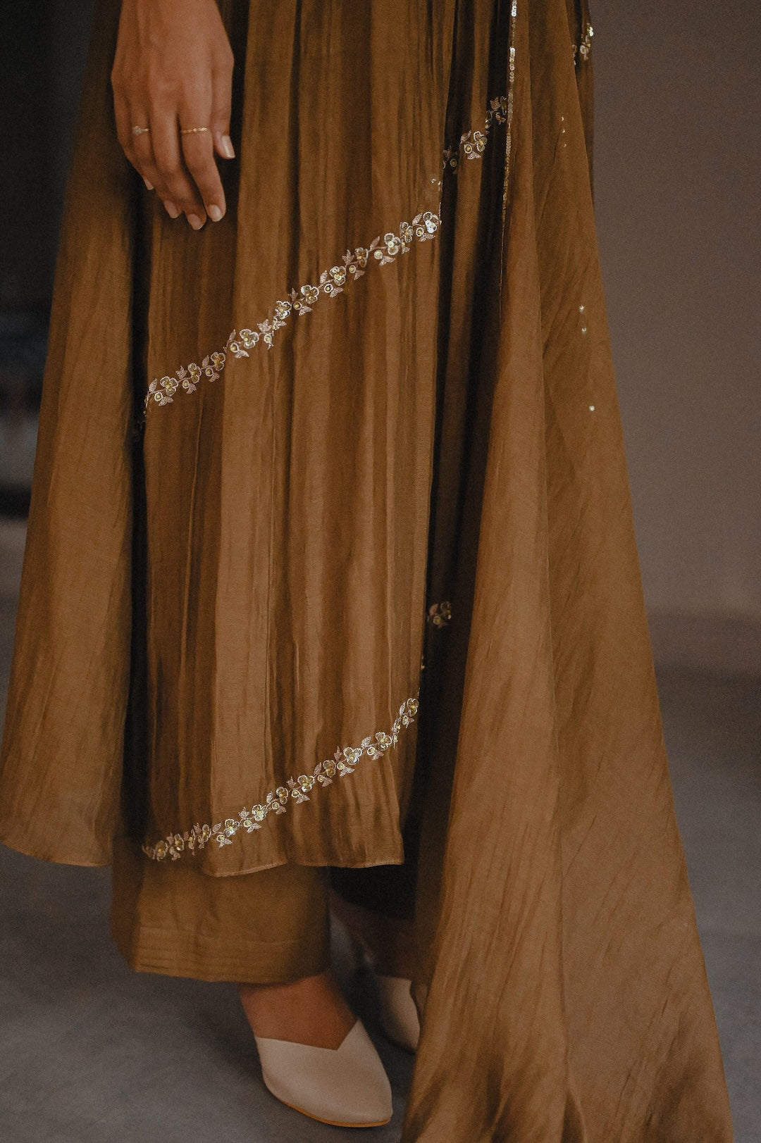 Mud Brown Kurta Set - Zuleiha