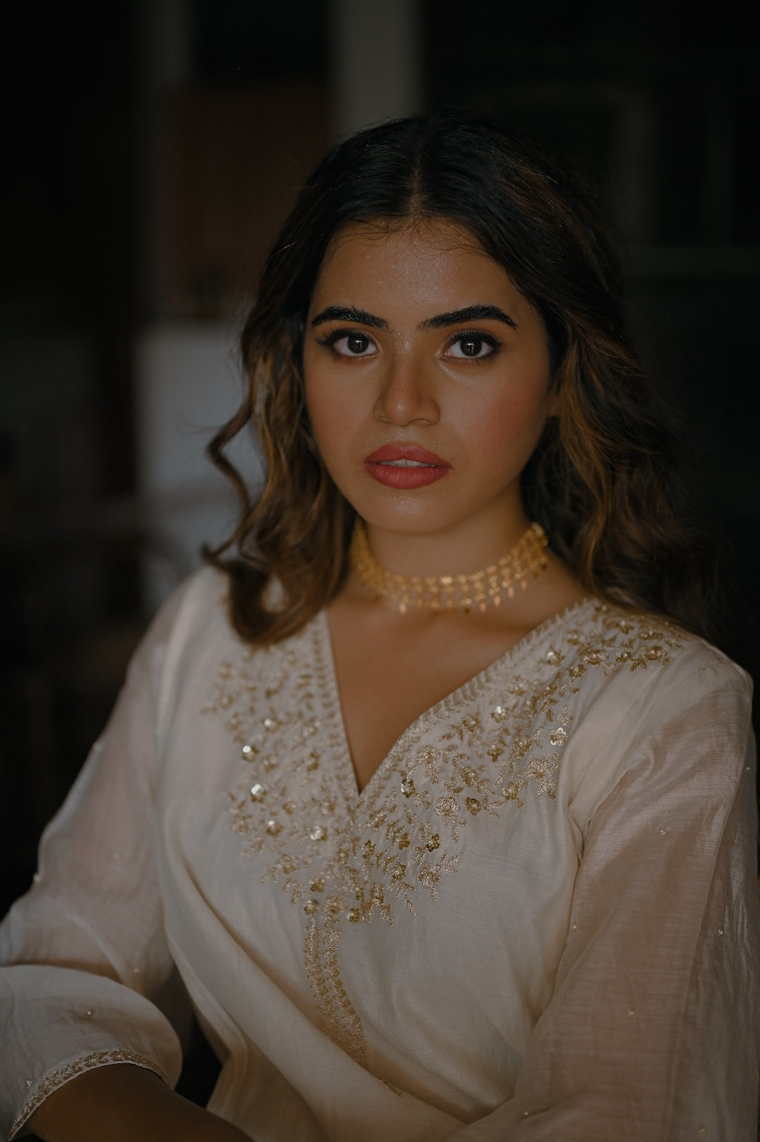 Ivory Zari Handworked Kurta Set - Zuleiha