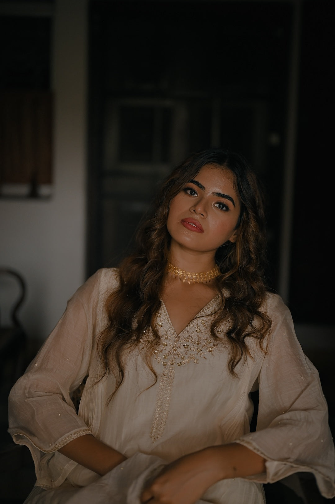 Ivory Zari Handworked Kurta Set - Zuleiha