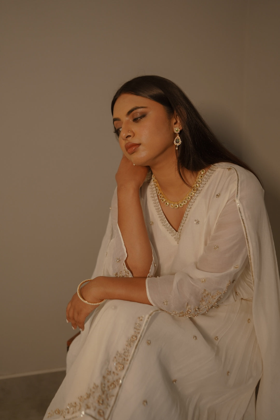 Ivory Kurta Set - Zuleiha