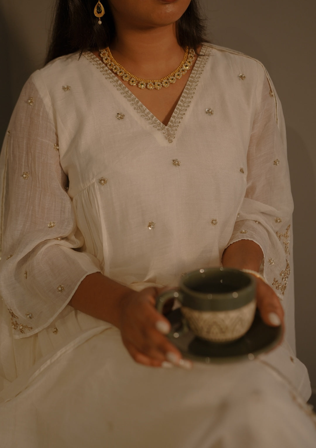 Ivory Kurta Set - Zuleiha
