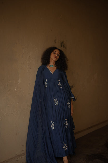Ink Blue Kurt Set - Zuleiha