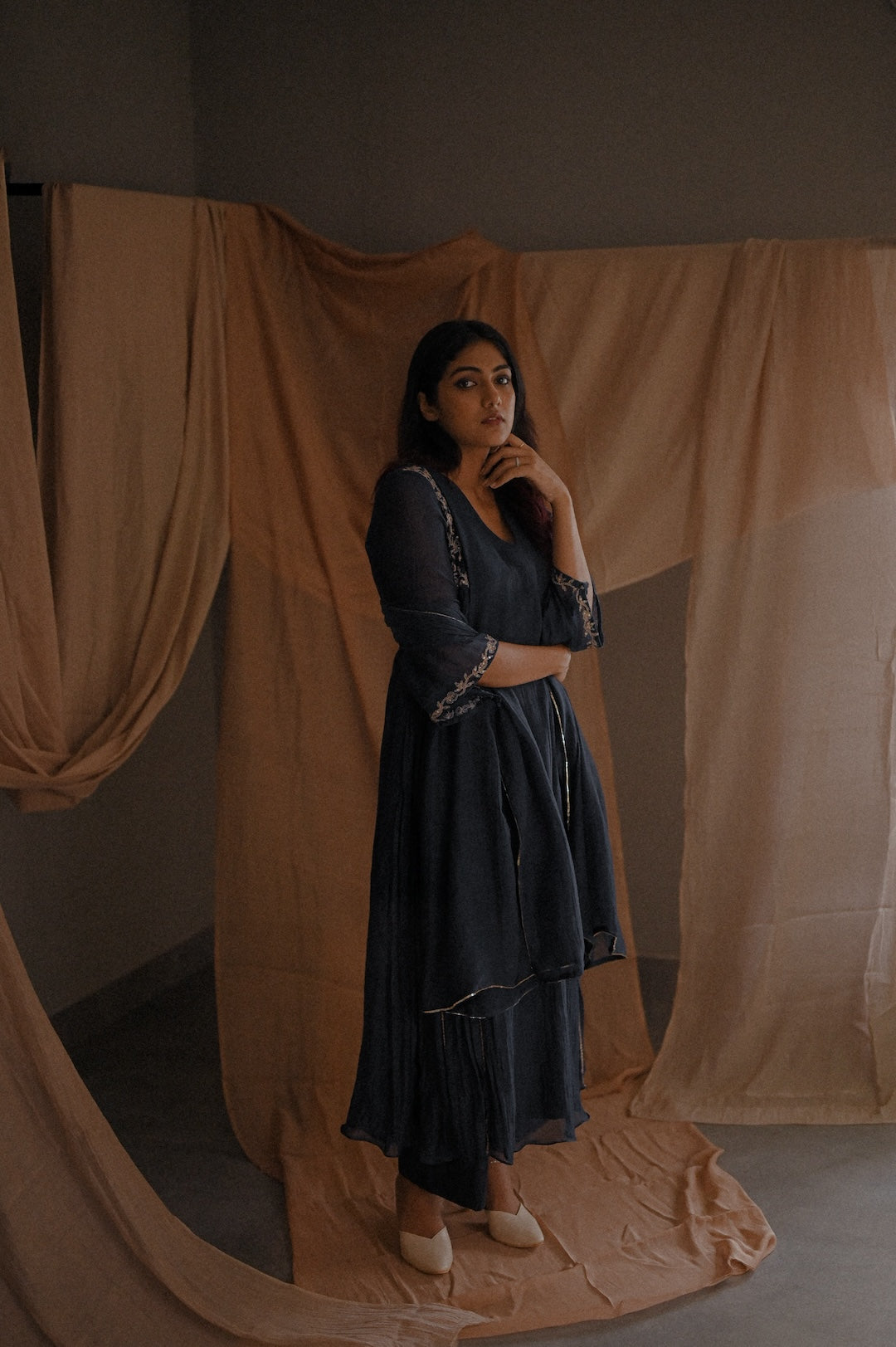 Deep Blue Kurta Set - Zuleiha