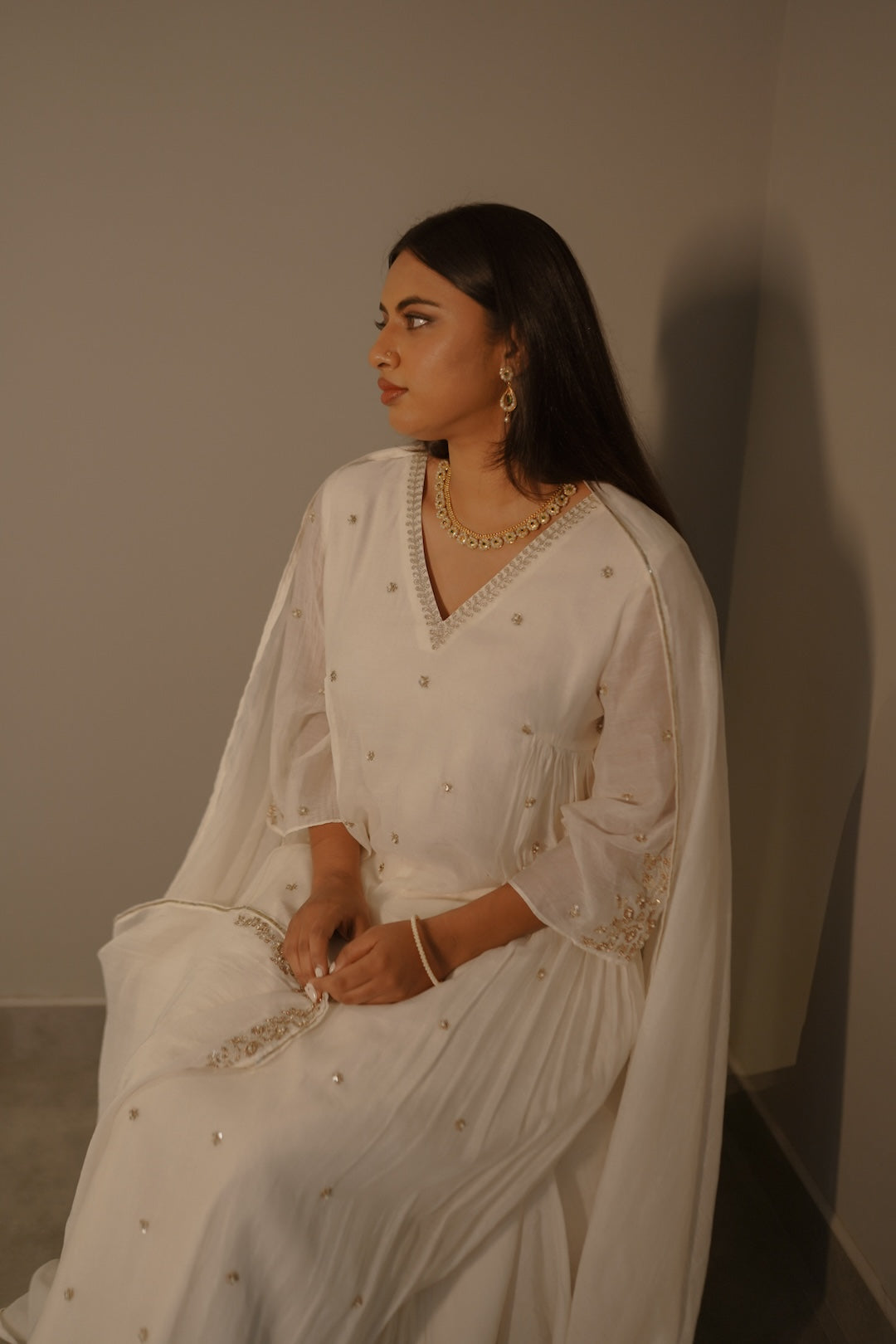 Ivory Kurta Set - Zuleiha