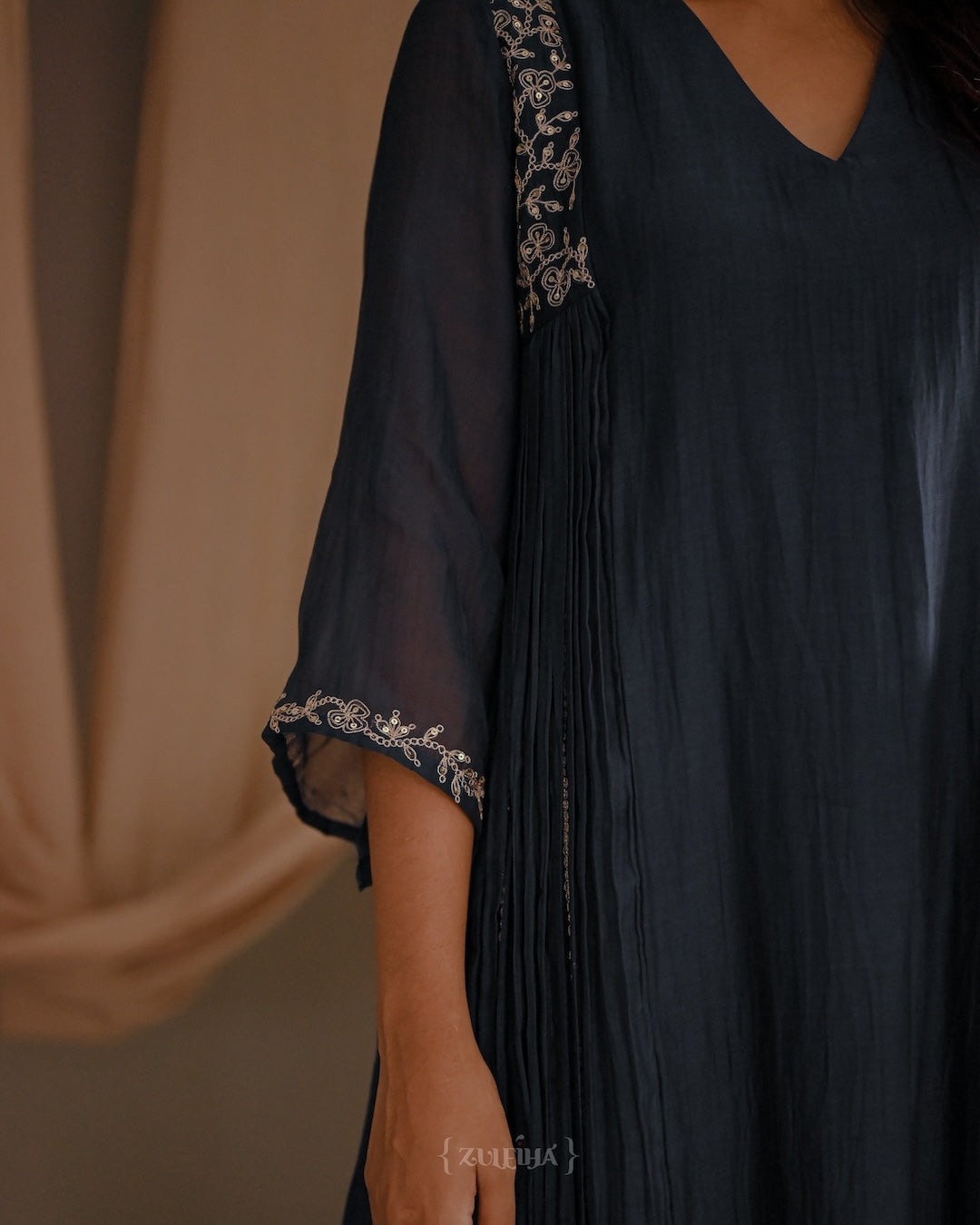 Deep Blue Kurta Set - Zuleiha