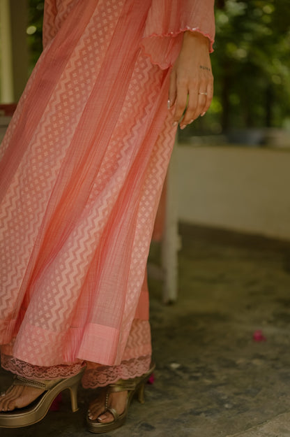 Blush Peach Kurta Set - Zuleiha