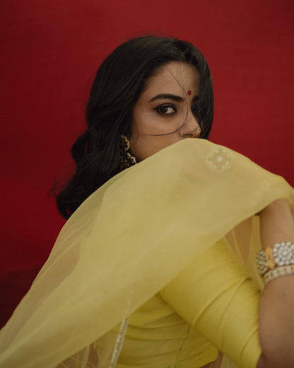 Namitha Pramod in Lime Green Lehenga - Zuleiha