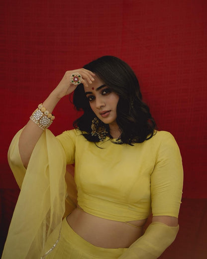 Namitha Pramod in Lime Green Lehenga - Zuleiha