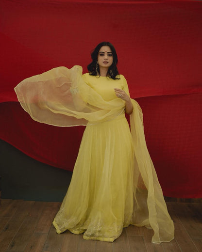 Namitha Pramod in Lime Green Lehenga - Zuleiha