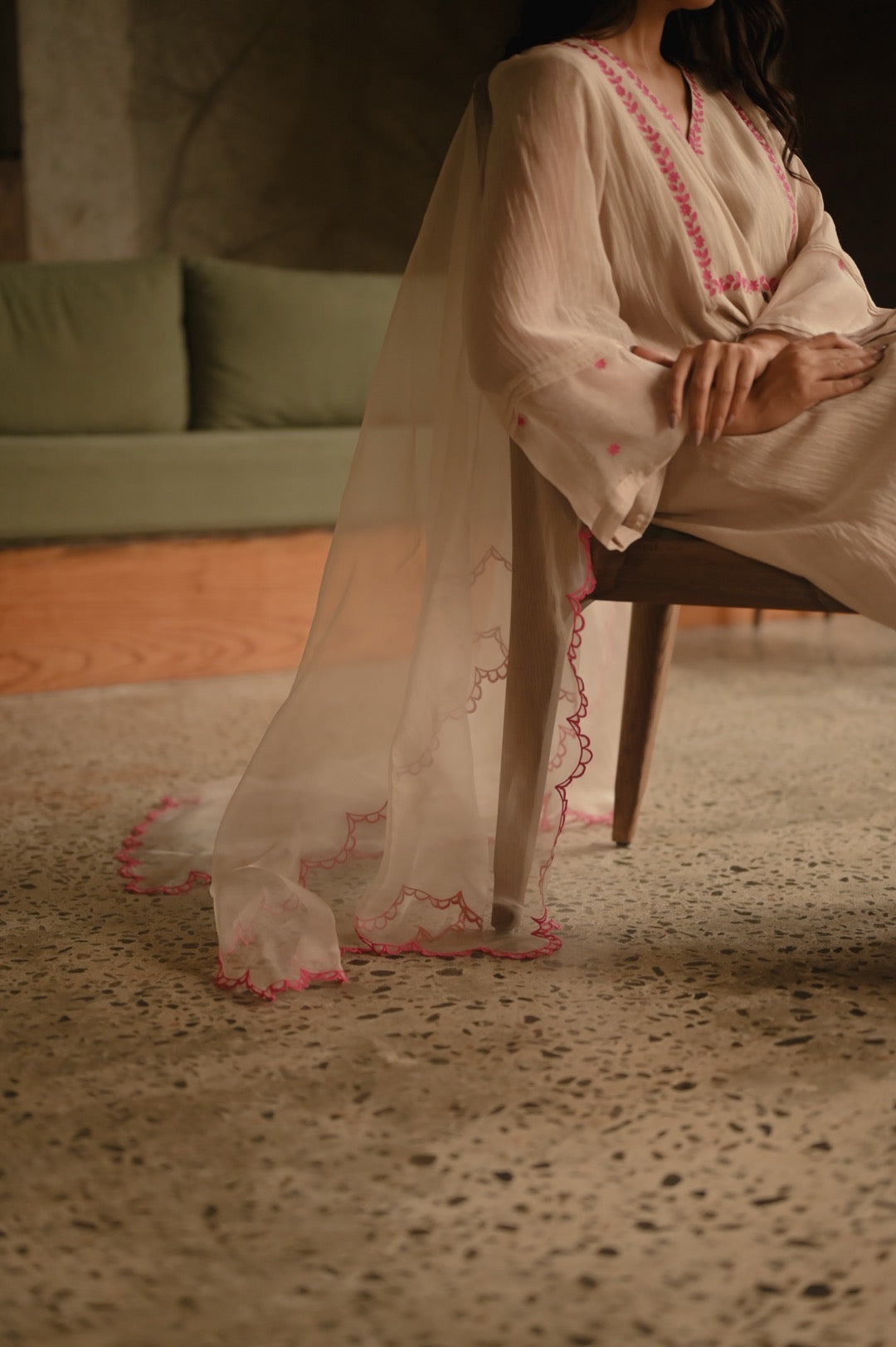 WildFlower Ivory and Pink - Zuleiha