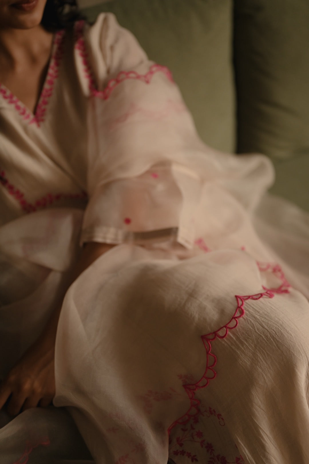 WildFlower Ivory and Pink - Zuleiha