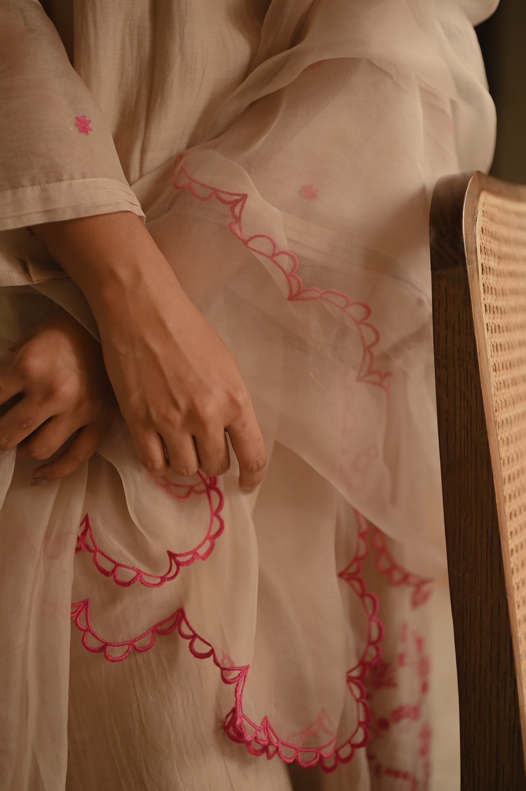 WildFlower Ivory and Pink - Zuleiha