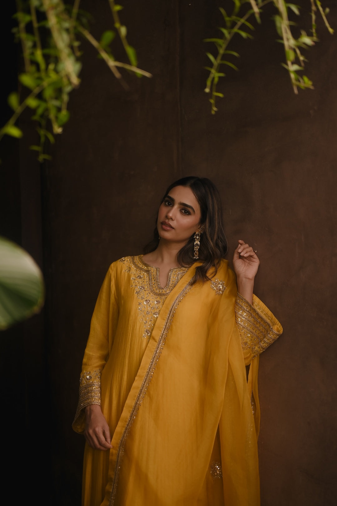 Roohi Yellow Anarkali Set - Zuleiha