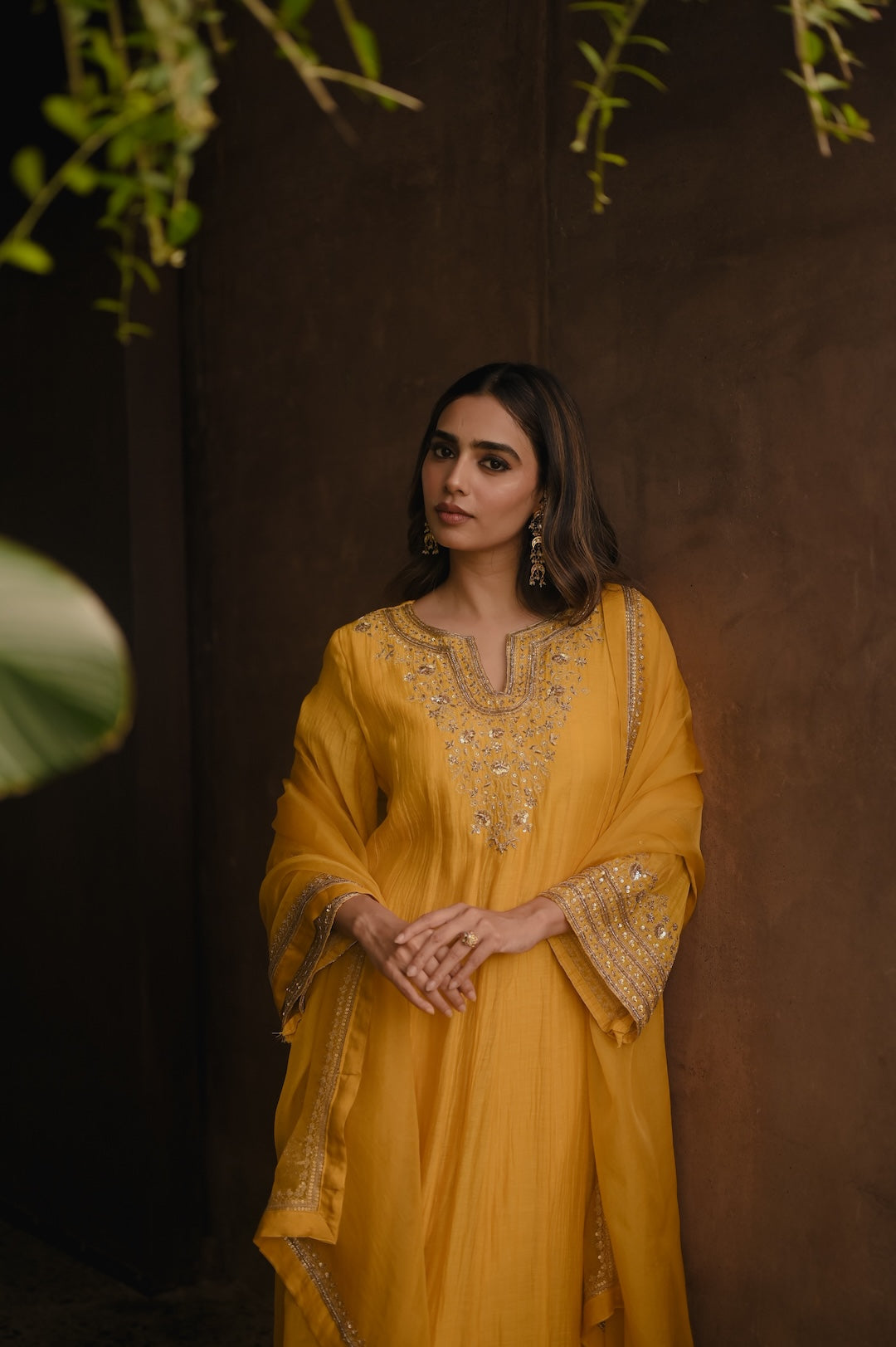 Roohi Yellow Anarkali Set - Zuleiha