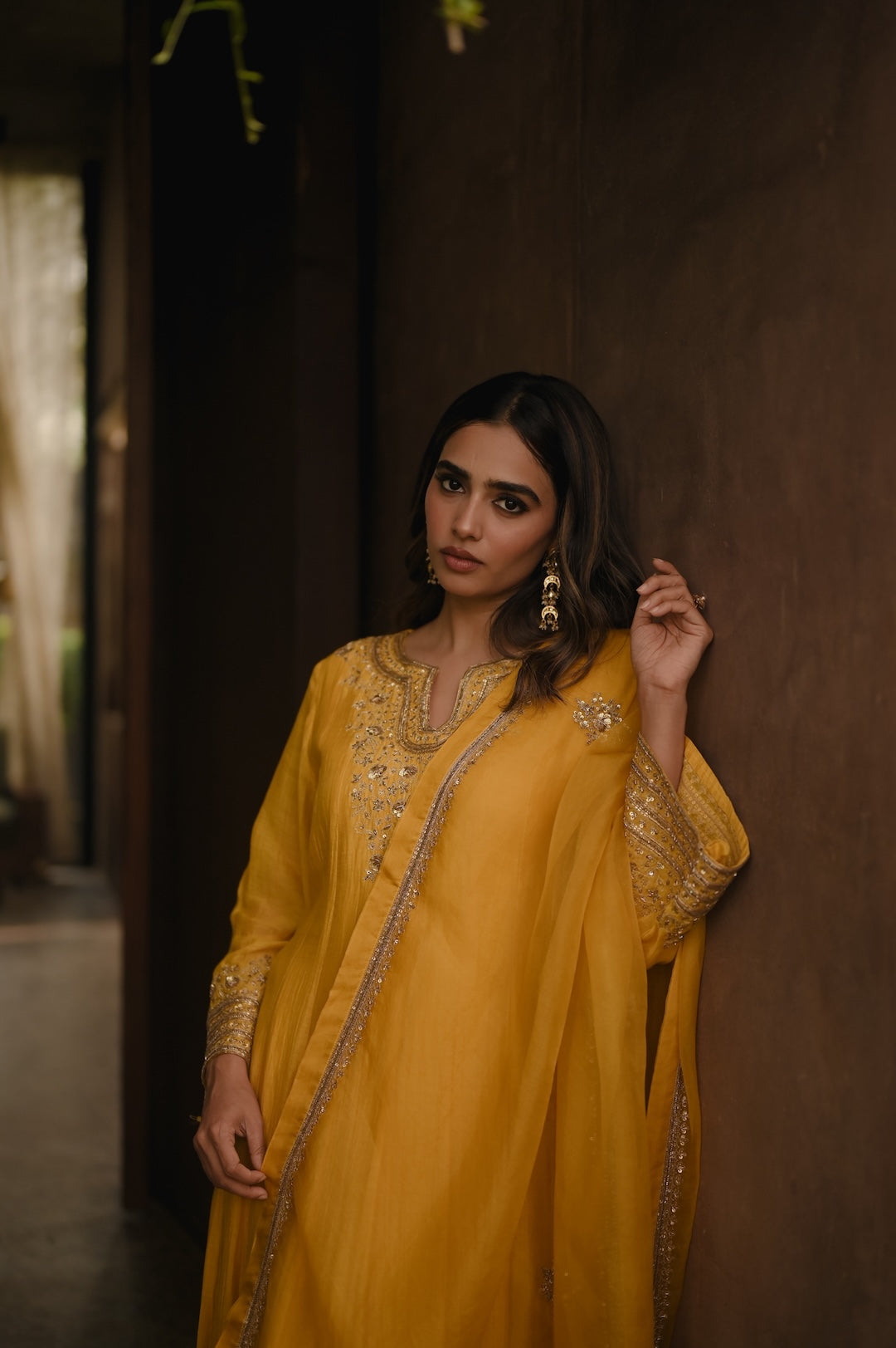 Roohi Yellow Anarkali Set - Zuleiha