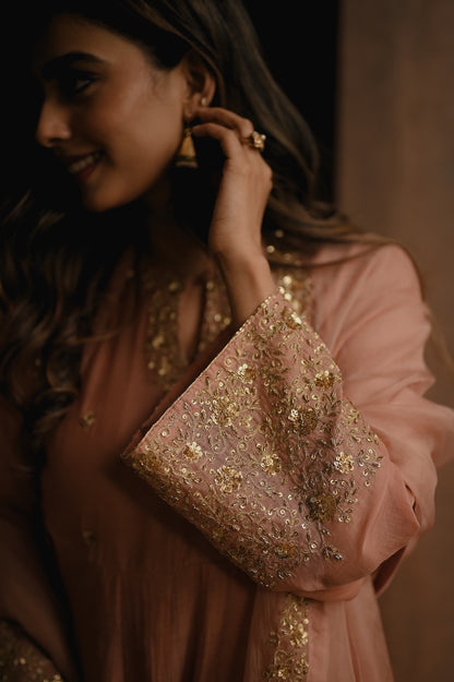 Roohi Blush Anarkali Set - Zuleiha