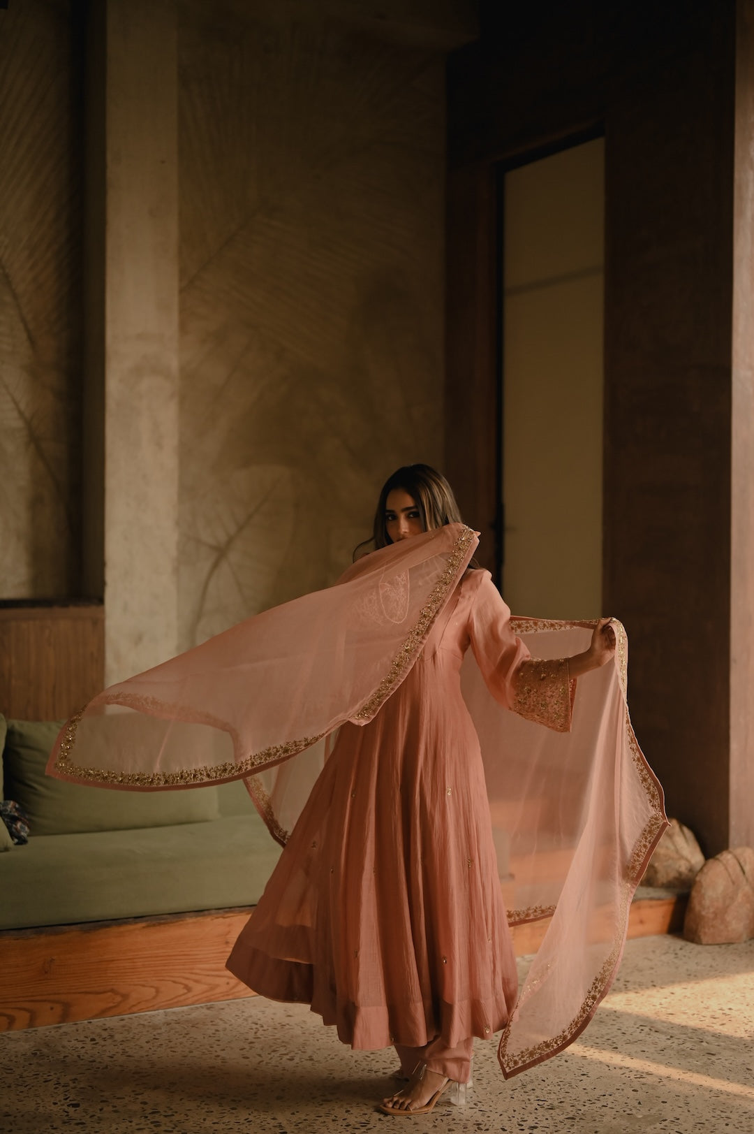 Roohi Blush Anarkali Set - Zuleiha