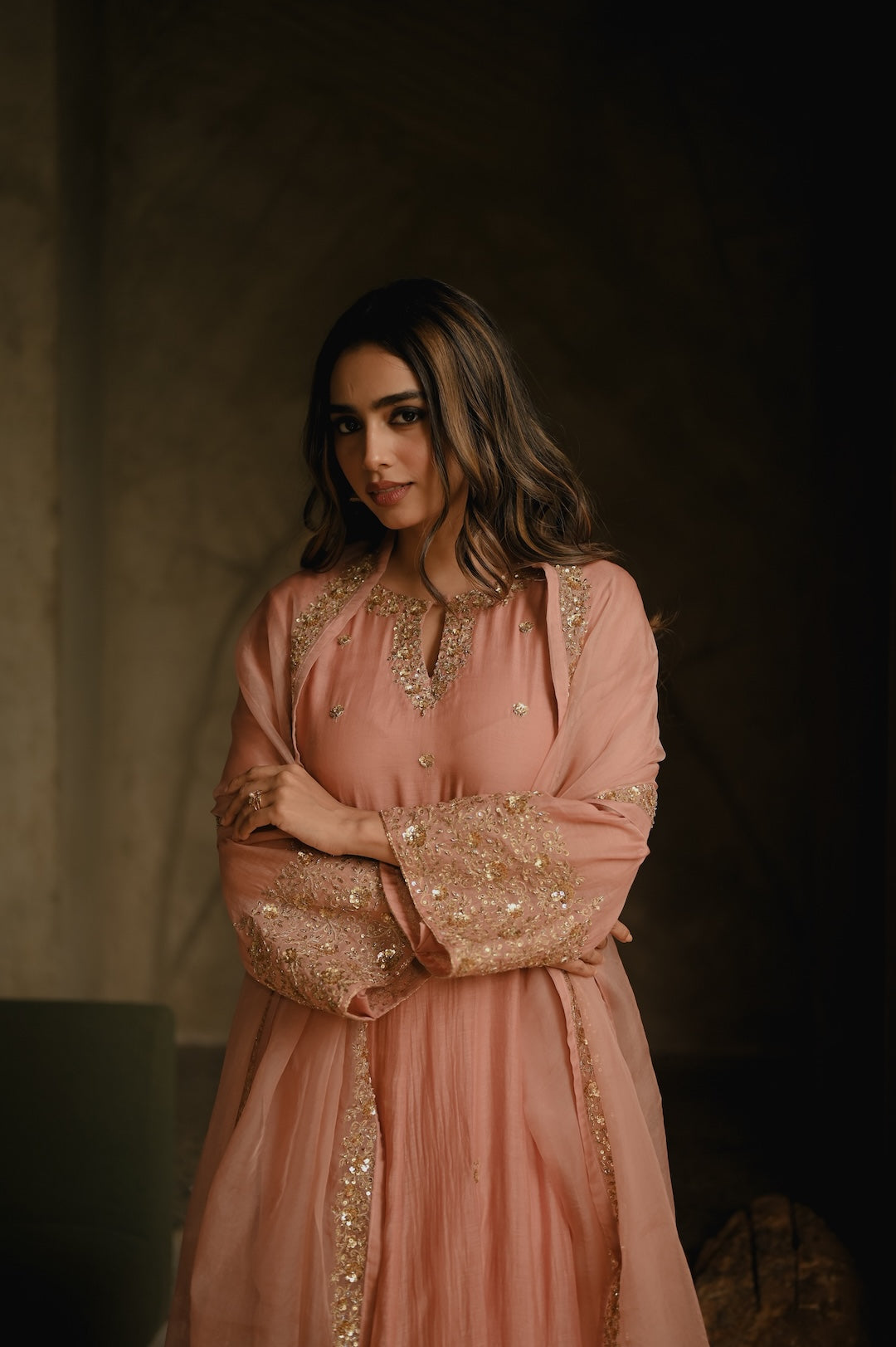 Roohi Blush Anarkali Set - Zuleiha